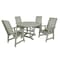 Highwood Usa Weatherly 5pc Round Outdoor Patio Furniture Dining Set AD-DNW48-EUC - alternate 1